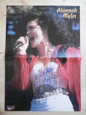 Alannah Myles autograph signed 30x42 cm poster folded
