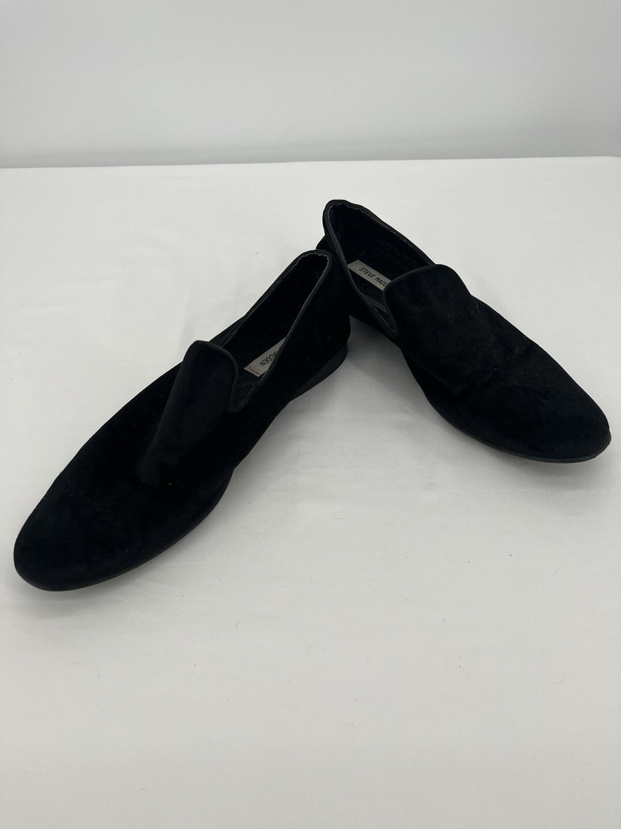 Steve Madden Laight Black Velvet Loafers Men display picture 1