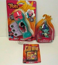Trolls Dreamworks Lot Harper Figure, Light Projector, Stamp Set New Sealed