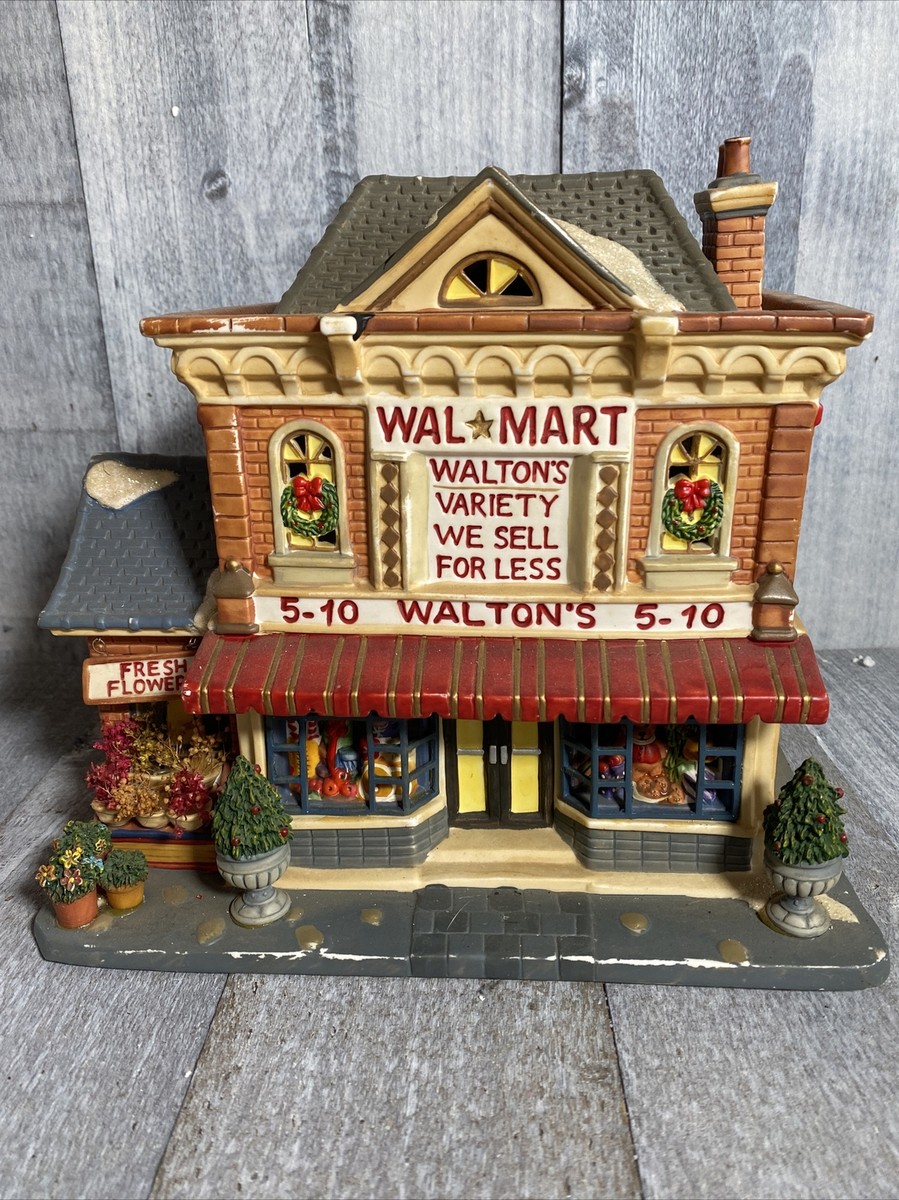 VTG 2004 Holiday Time Christmas Village Walmart Waltons Market | eBay