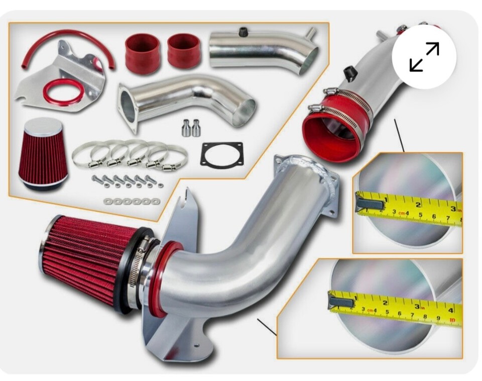 HEAT SHIELD COLD AIR INTAKE KIT FOR 19992006 FORD MUSTANG 3.8L V6 (RED