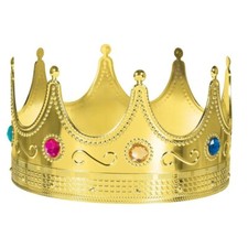 Costume Crown Faux Jewels King Queen Plastic Costume Accessory