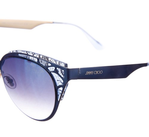 JIMMY CHOO Blue Butterfly Cat-eye sunglasses Excellent & Authentic - Picture 5 of 5