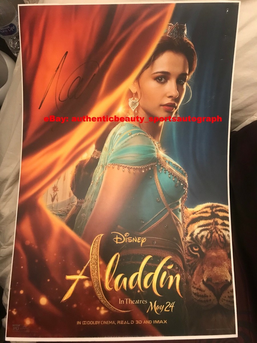 NAOMI SCOTT DISNEY ALADDIN PRINCESS JASMINE SIGNED MOVIE POSTER