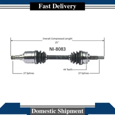 Front Left CV Axle Joint For 1998 1999 2000 2001 Nissan Altima Manual Trans