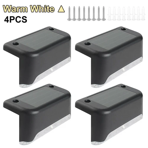 4/8/12Pack Solar Deck Lights Outdoor Waterproof LED Steps Lamps for Stairs Fence - Bild 16 von 18
