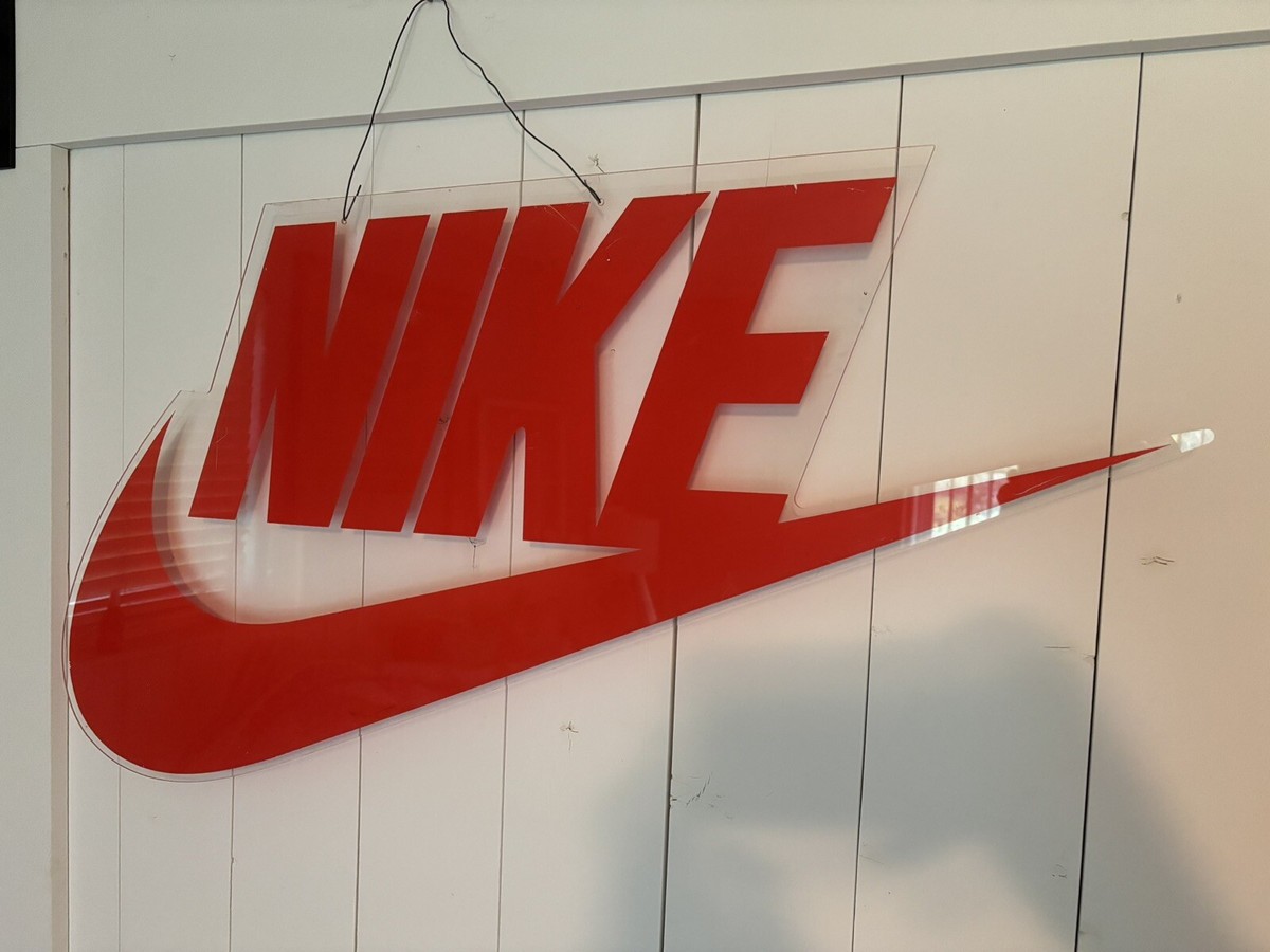 ナイキ　NIKE　80s90s　テニスロゴ　ロング VINTAGE 1980's NIKE SWOOSH ACRYLIC SHOE STORE ADVERTISING SIGN~36