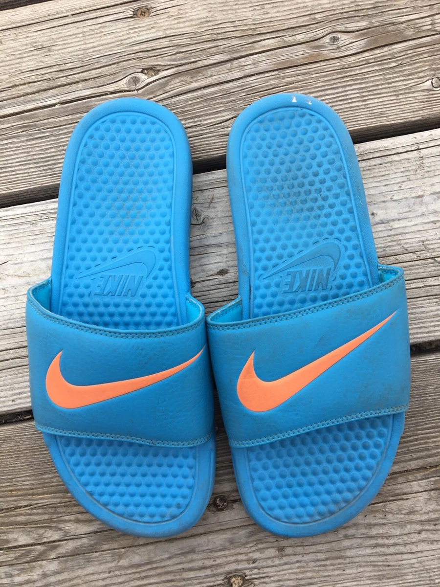 Kontrakt folder fætter Nike Blue Orange Slippers Flip Flops Size 8 Women's | eBay