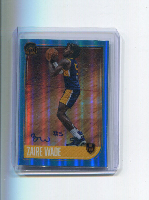 2021 Super Glow Sports Blue Glow Chrome Refractor Zaire Wade Rookie Auto 7/150