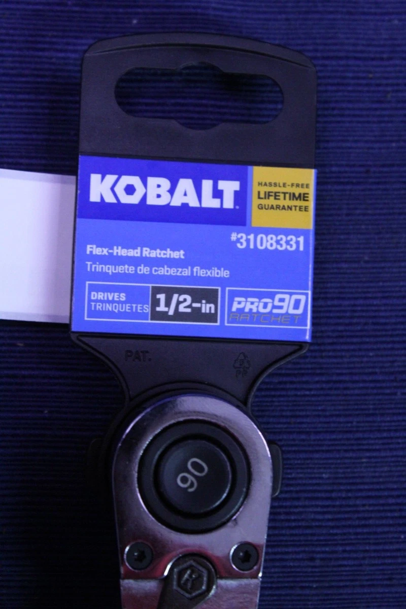 Cliquet Kobalt Flex Head 1/2 Pouce – Longueur 18 Pouces, Chrome, Réversible, Taiwan