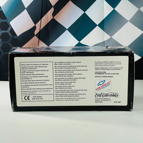 AMT Ertl 1/25 1998 Chevrolet Corvette Convertible Black Diecast Model Car NIB - Picture 11 of 11