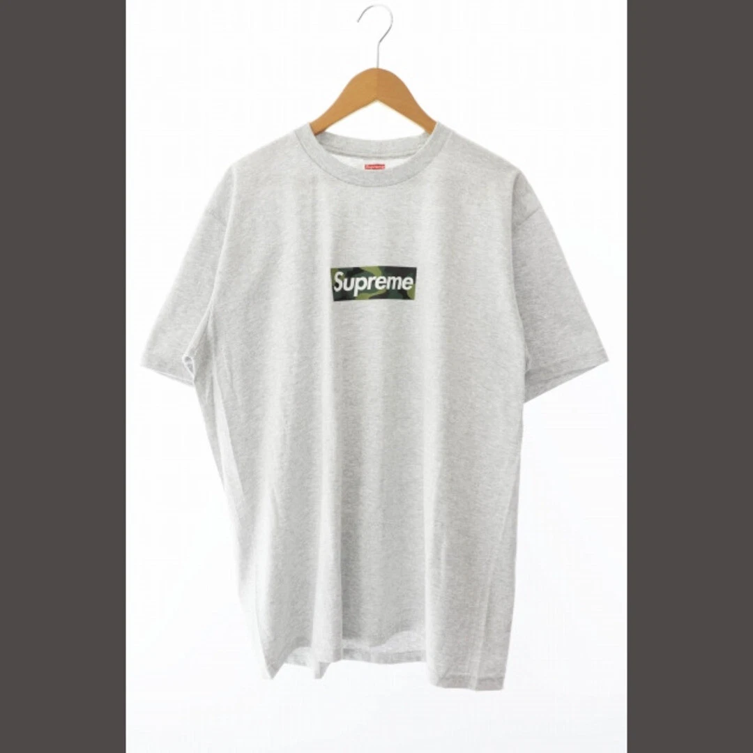 T shirt manches courtes Supreme 23AW Camo Box Logo Tee Pattern L gris vintage occasion