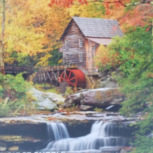 Old Grist Mill 1000 Pc Jigsaw Puzzle Larger Pieces White Mountain 24" x 30" - Picture 2 of 9