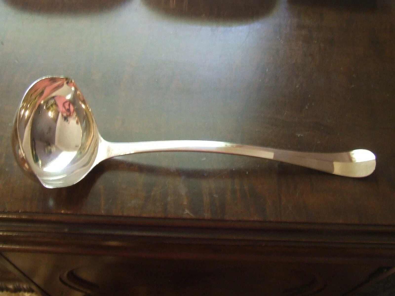Vintage Silver Plated 12" Ladle By EP Zinc Italy