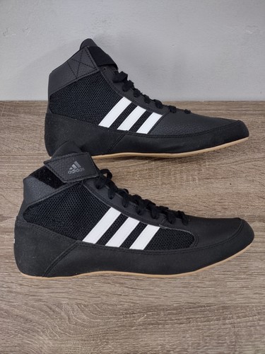 Adidas HVC Havoc Wrestling Shoes Black White High Top US Menâs Size 8 