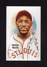 #232 WILLIE WELLS, St. Louis Stars/Negro Leagues ~ Perez-Steele HOF postcard