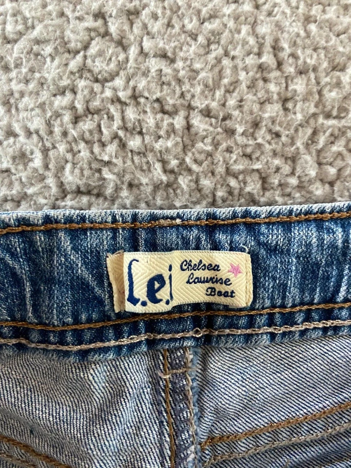 L.e.i. Chelsea Bota de tiro bajo Azul Jeans Bolsillos con botones Cintura ajustable Talla 16 Foto 2 de 4