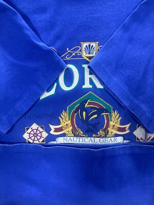 Vintage 90s Y2K Stussy Florida T-Shirt Blue Dolphin Size