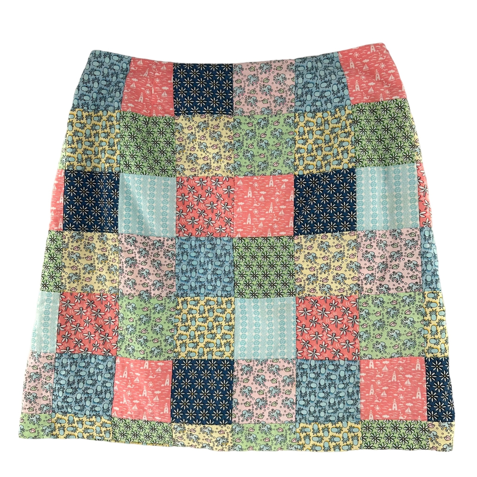 VINEYARD VINES Multi Print Patchwork Cotton Skirt… - image 5