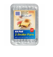 Reynolds Z90908 EZ Foil Broiler Pans, 11-3/4 x 8-1/2 x 1-1/14 In., 2-Pk -