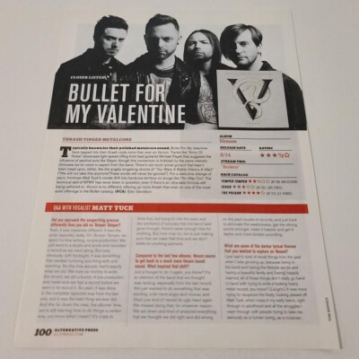 Bullet For My Valentine 1 Page Article/Clipping