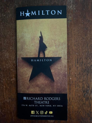 Hamilton ad/flyer Broadway NYC theater 2023 Tony winner | eBay