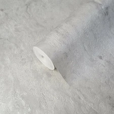 Modern grayish off white gray faux stone plaster imitation textured wallpaper