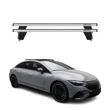 Fix Point Roof Racks Cross Bars for Mercedes EQE 2023-2024 Aluminium Silver 2Pcs