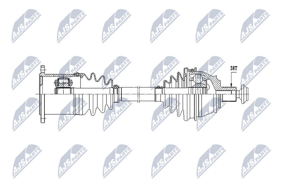 N.T.Y. NPW-AU-069.NTY Drive Shaft for AUDI