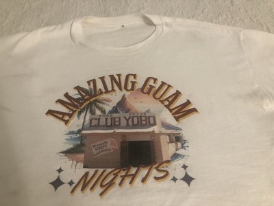 Men s White XL Regular Crew Neck Short Sleeve Club Yobo Guam Men s T-Shirts