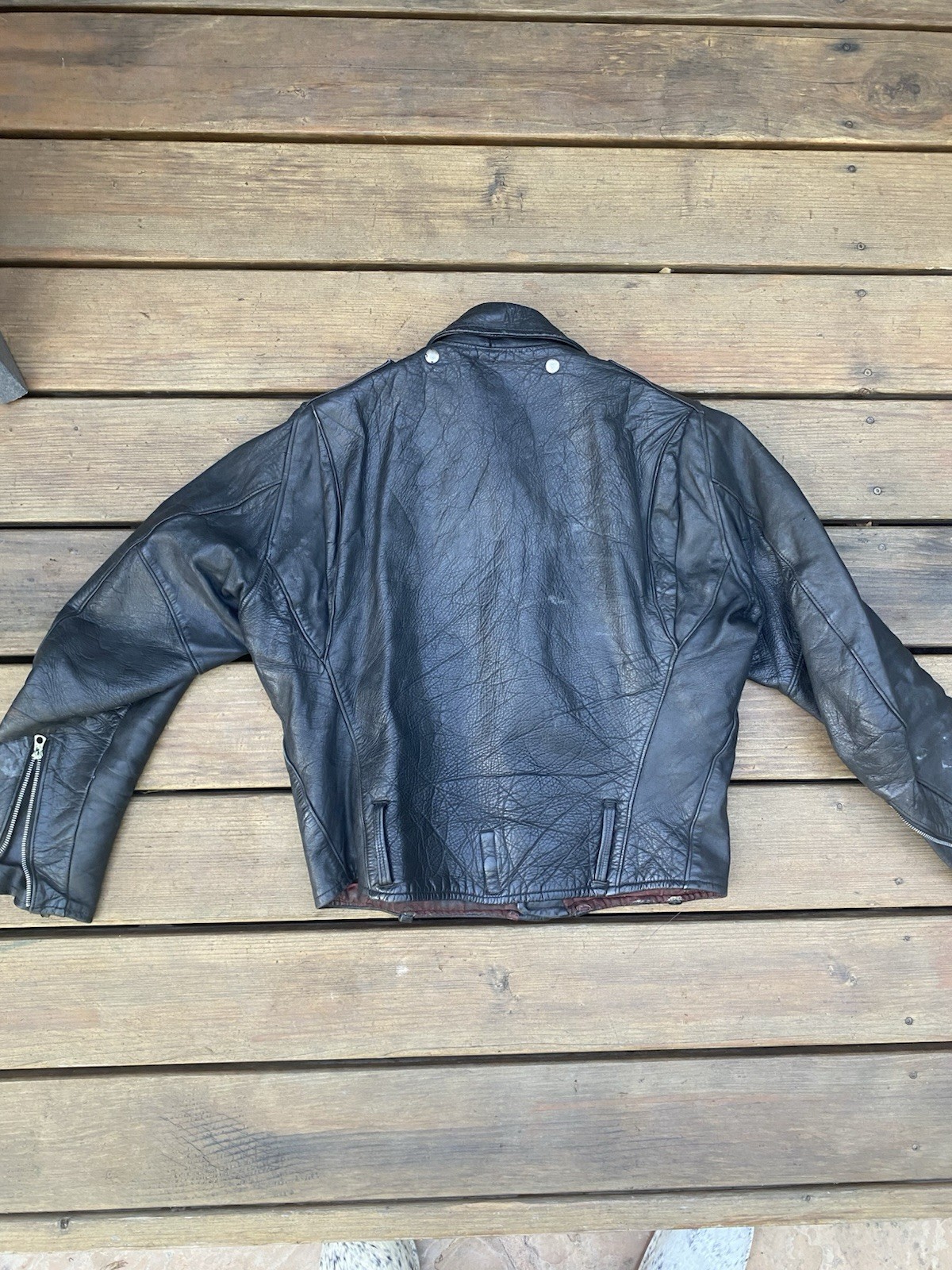 Harley Davidson Cycle Champ vintage leather jacket Horsehide 42