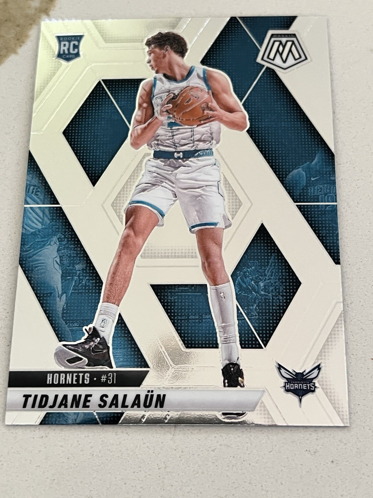 Tidjane Salaun Charlotte Hornets 2024-25 Panini Mosaic Rookie Card RC #241