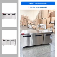 WESTLAKE 72" 3-Door Commercial Undercounter Worktop Freezer, 17.7 Cu.ft   Dents