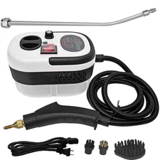 Handheld 2500W Pressurized Steam Cleaner - High Temp for Furniture & Car, White