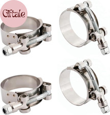 4pcs 2 T-bolt Hose Clamps 304 Stainless Steel T Bolt Hose Clamp With 57mm-65mm 4pcs 2 T-bolt Hose Clamps 304 Stainless Steel T Bolt Hose Clamp With 57mm-65mm