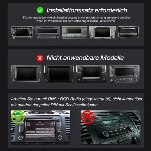 Per VW Golf 5 6 Plus Touran Caddy Jetta autoradio Android 14 Apple Carplay NAVI - Foto 13 di 22