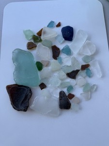 HAWAII Genuine Tumbled Beach Sea Glass ~ 50 Piece ~ Mixed Colors