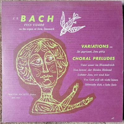 Johann Sebastian Bach, Finn Viderø, Variations on Choral Preludes, (LP), VG, 37