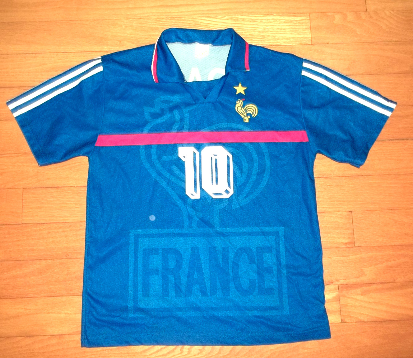 France #10 Soccer Jersey Unisex Size small Blue Zidane Mbappe National Team*EUC*