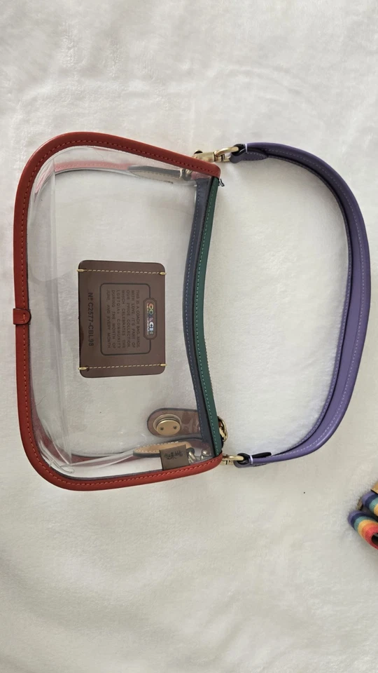 Coach Handbag Clear Stadium Purse New with Broken Zipper See Photos - Image 3 of 4