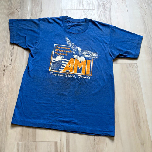 AMI, Vintage AMI American Motorcycle Institute T Shirt Medium Single Stitch Daytona