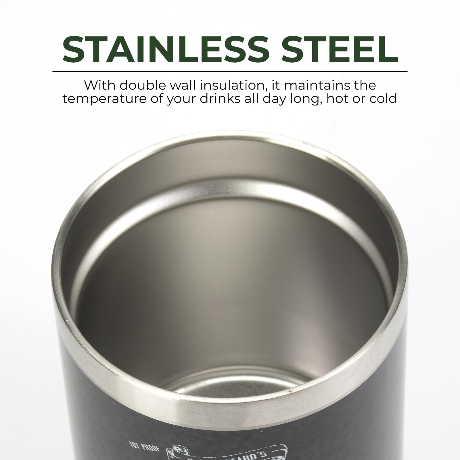 Rivers Edge Products 10oz Insulated Tumbler with Lid, Stainless Steel, Dirty