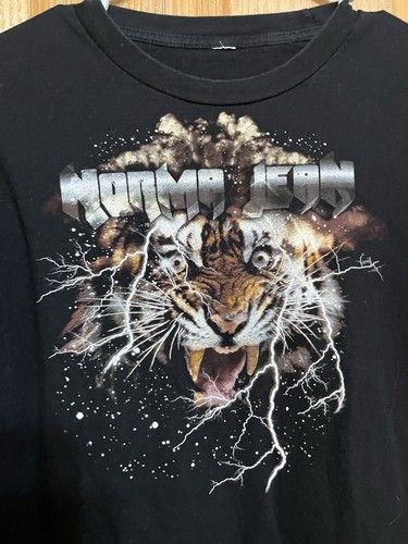 Norma Jean Band Tee Tiger Lightning Graphic Metalcore Shirt Small Vintage Look - Picture 4 of 8