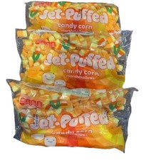 Jet-puffed Candy Corn Marshmallows Set Of 3 8oz Bags Rare -bb 3/15/26
