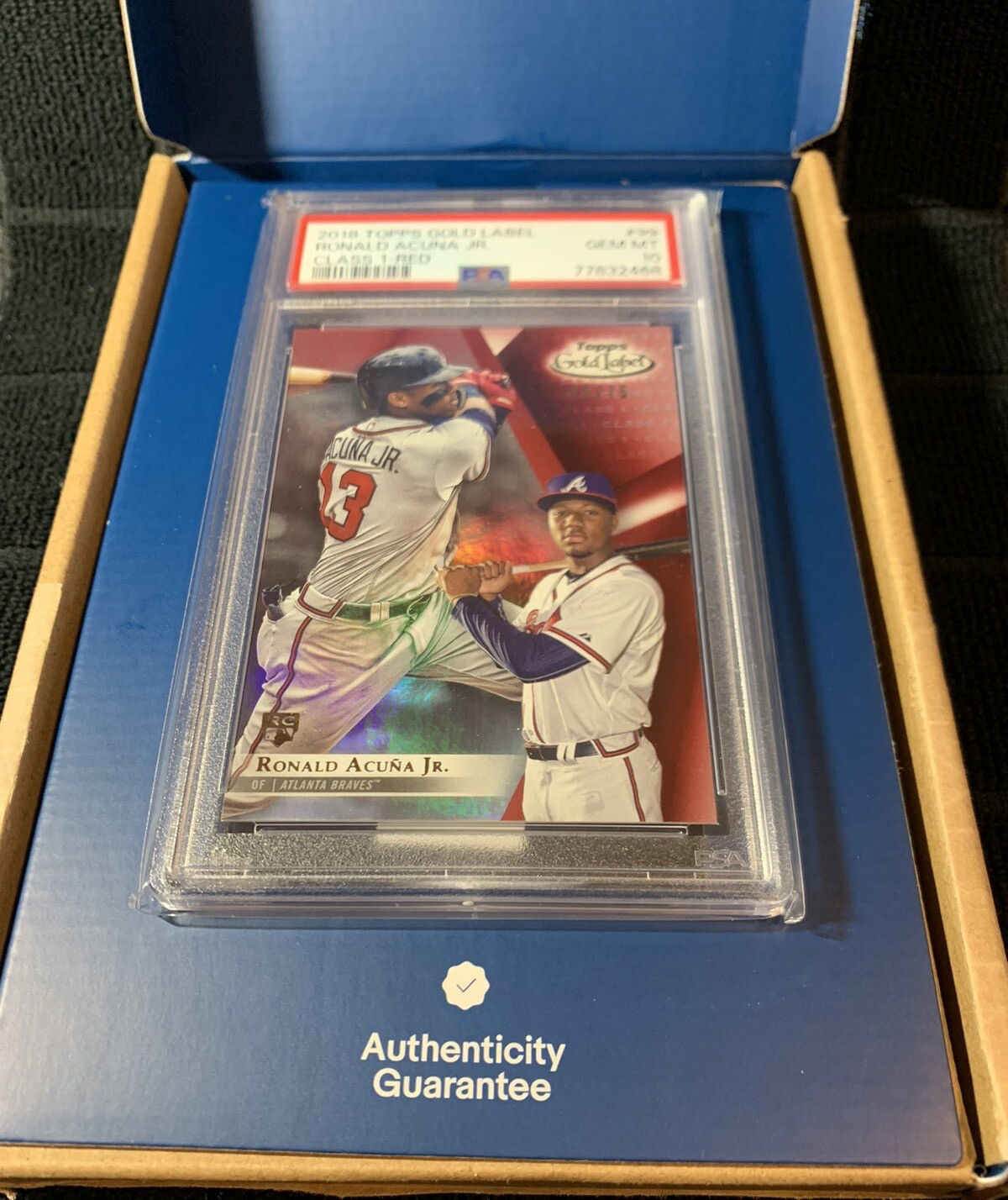 2018 TOPPS GOLD LABEL CLASS-1 RED RONALD ACUNA JR #99 PSA 10 #15/75 FREE SHIPING