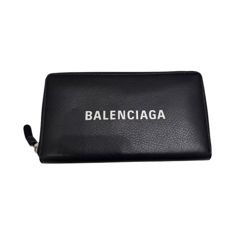 BALENCIAGA Everyday Long Zip Wallet Black #168 | eBay