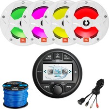 JBL PRV-275 Radio, 4 x JBL OEM Replacement 6.5" Speaker, Speaker Wire, AUX Mount