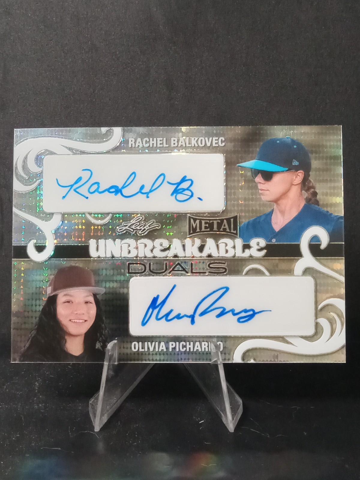 2024 Leaf Metal - Rachel Balkovec & Olivia Pichardo UD-24 3/4 Silver Pulsar Auto