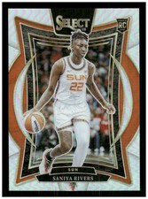 2025 Panini Select WNBA #52 Saniya Rivers Silver Prizms