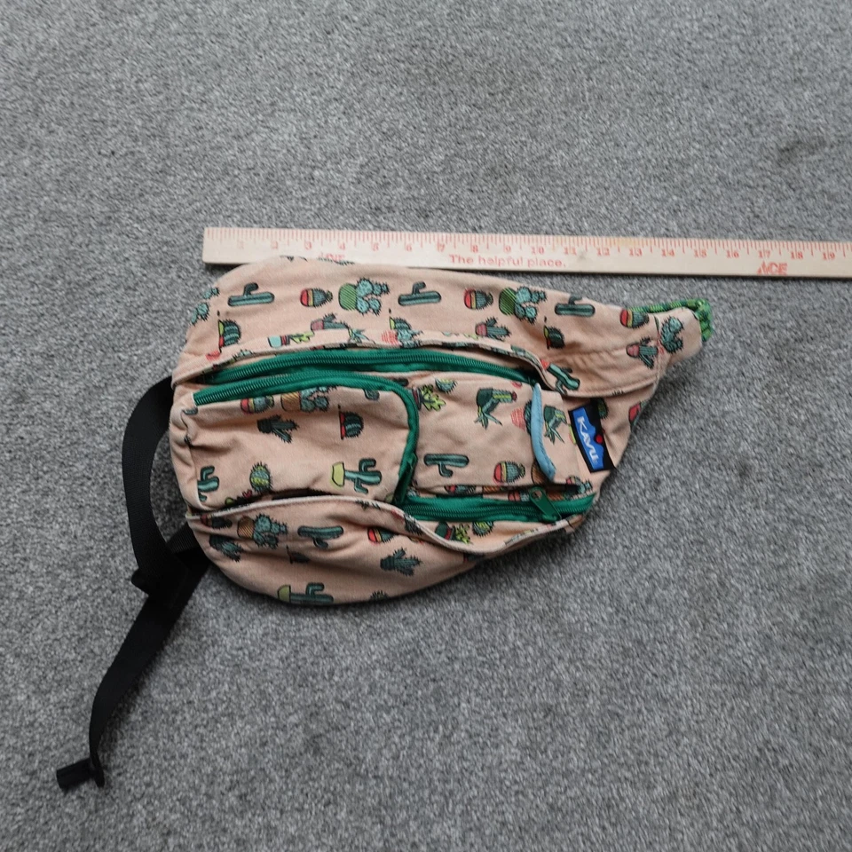 Bolso Bandolera KAVU Cuerda Mochila Estampado Cactus Lona Tostada Viaje Verde Foto 4 de 4